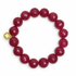 Marsala Jade Beaded Bracelet on white studio background