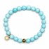 Mens Light Turquoise Magnesite with Gold Accent on white studio background