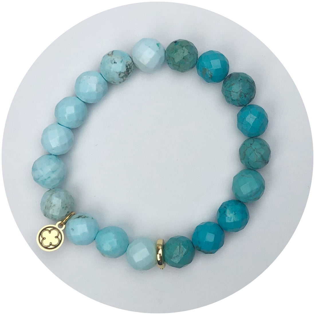 Turquoise Reef Jasper with Toasted Seabreeze Agate Halfsie