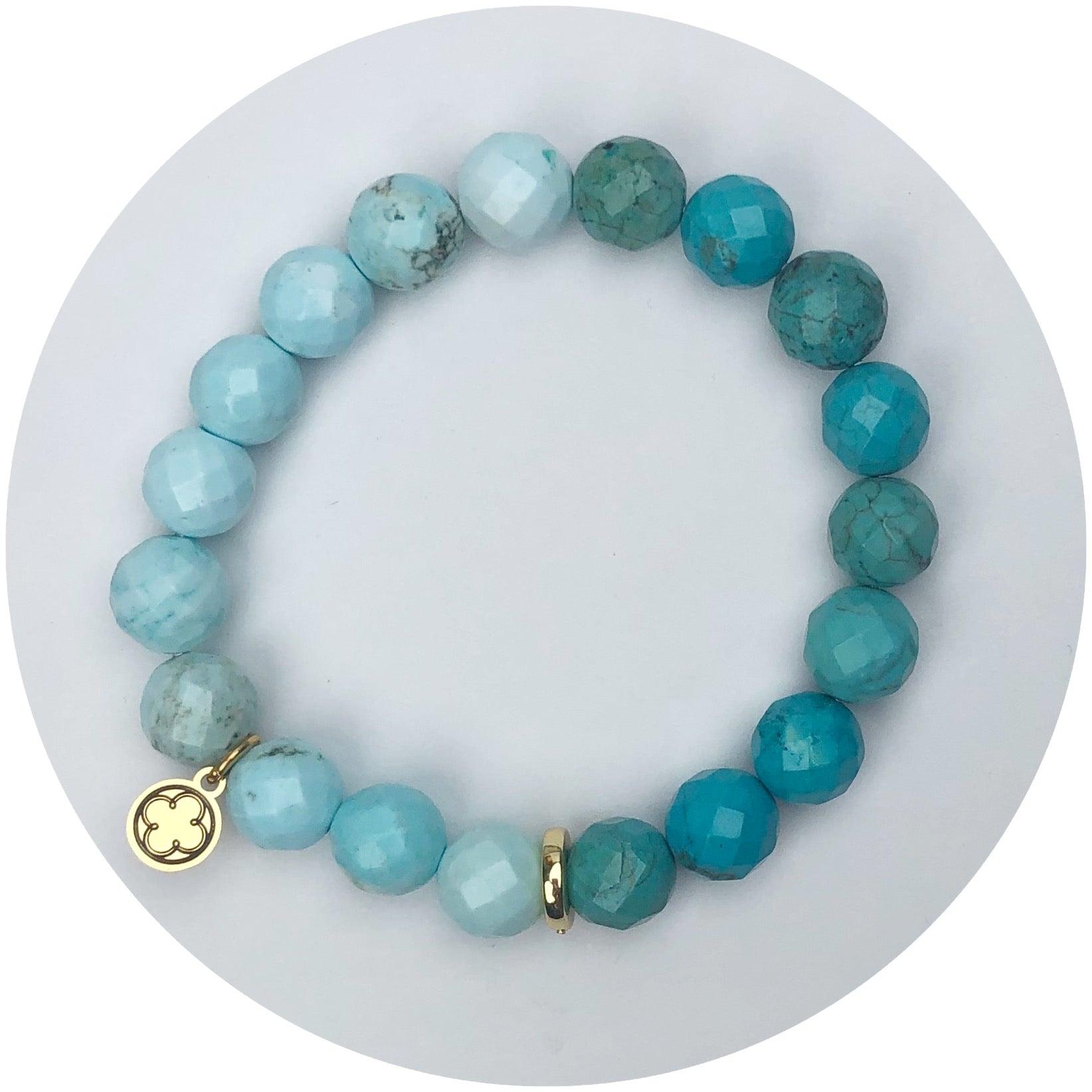 Turquoise Reef Jasper with Toasted Seabreeze Agate Halfsie