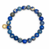 Blue Imperial Jasper Beaded Bracelet on white studio background