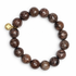 Cola Brown Jasper Beaded Bracelet on white studio background