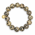Dalmatian Jasper Beaded Bracelet on white studio background