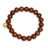 Date Wood Beaded Bracelet on white studio background