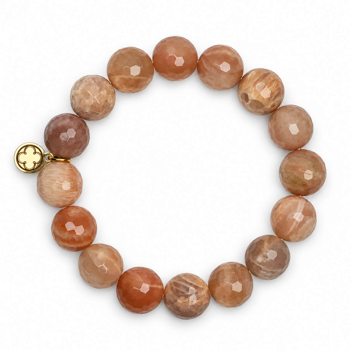 Desert Moonstone Beaded Bracelet on a white background