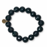 Green Goldstone Beaded Bracelet on white studio background