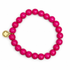 Hot Pink Howlite Beaded Bracelet on white studio background