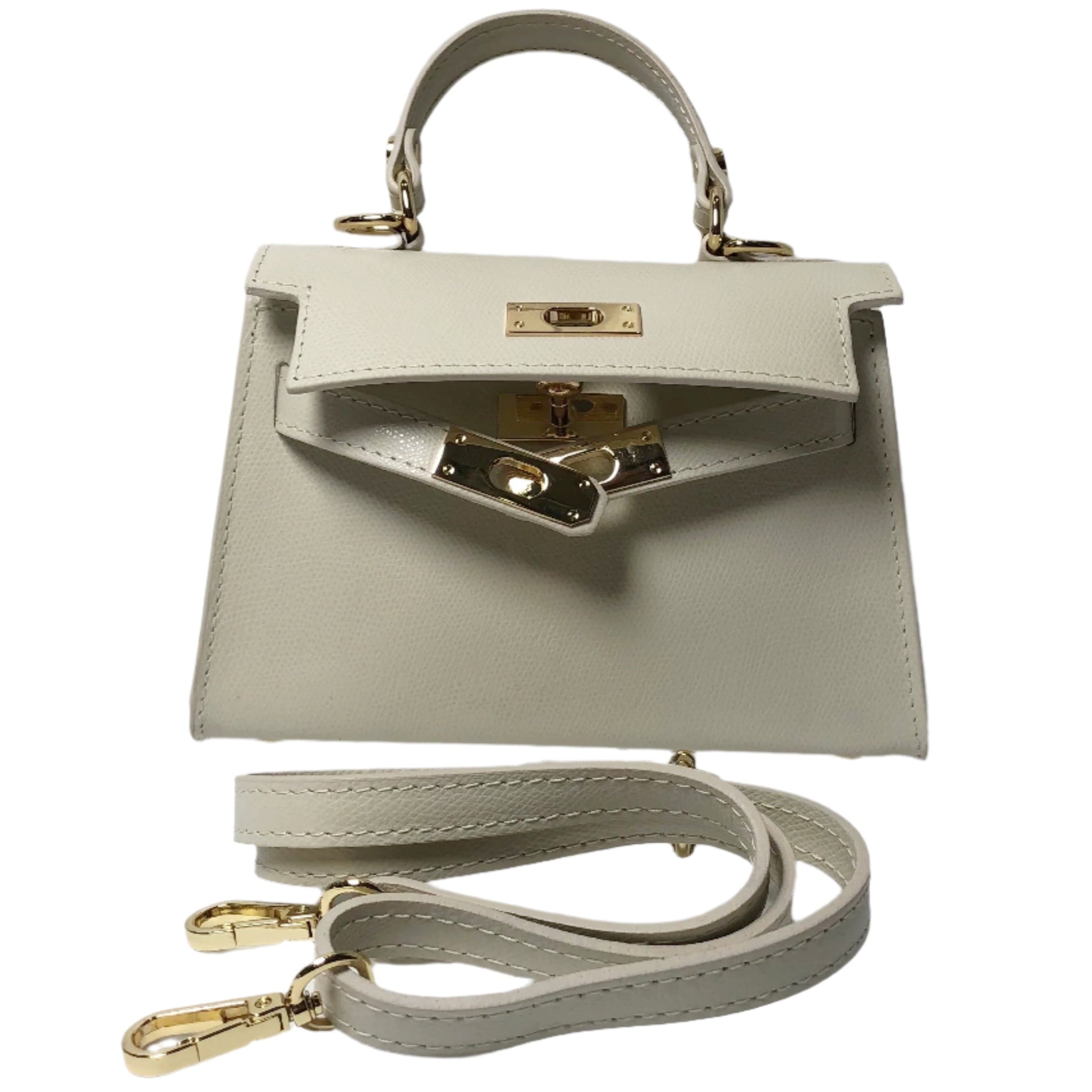 Sophie Creme Leather Handbag