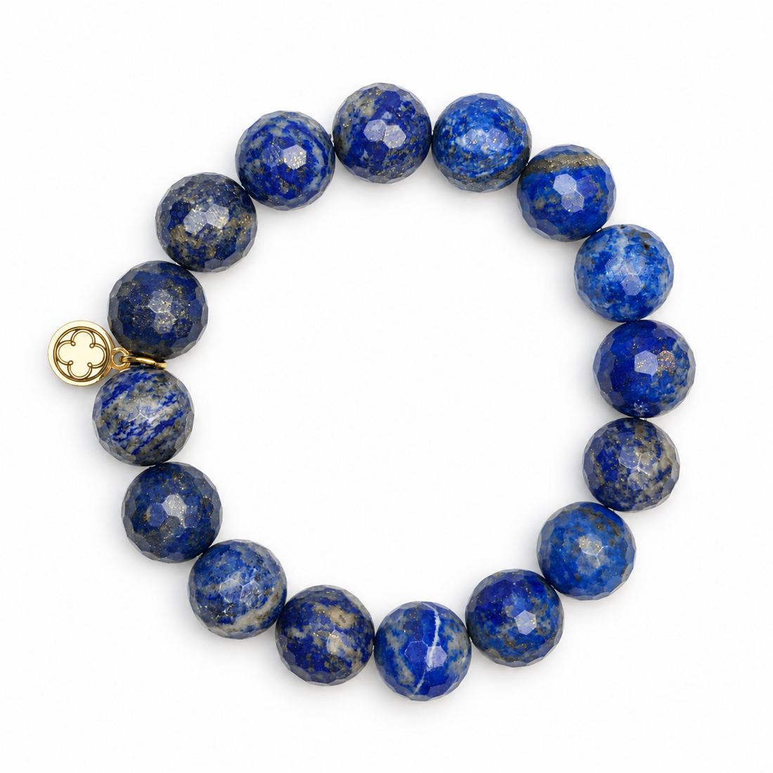 Lapis Beaded Bracelet on a white background