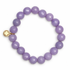 Lavender Jade Beaded Bracelet on white studio background