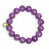 Lepidolite Light Beaded Bracelet on white studio background