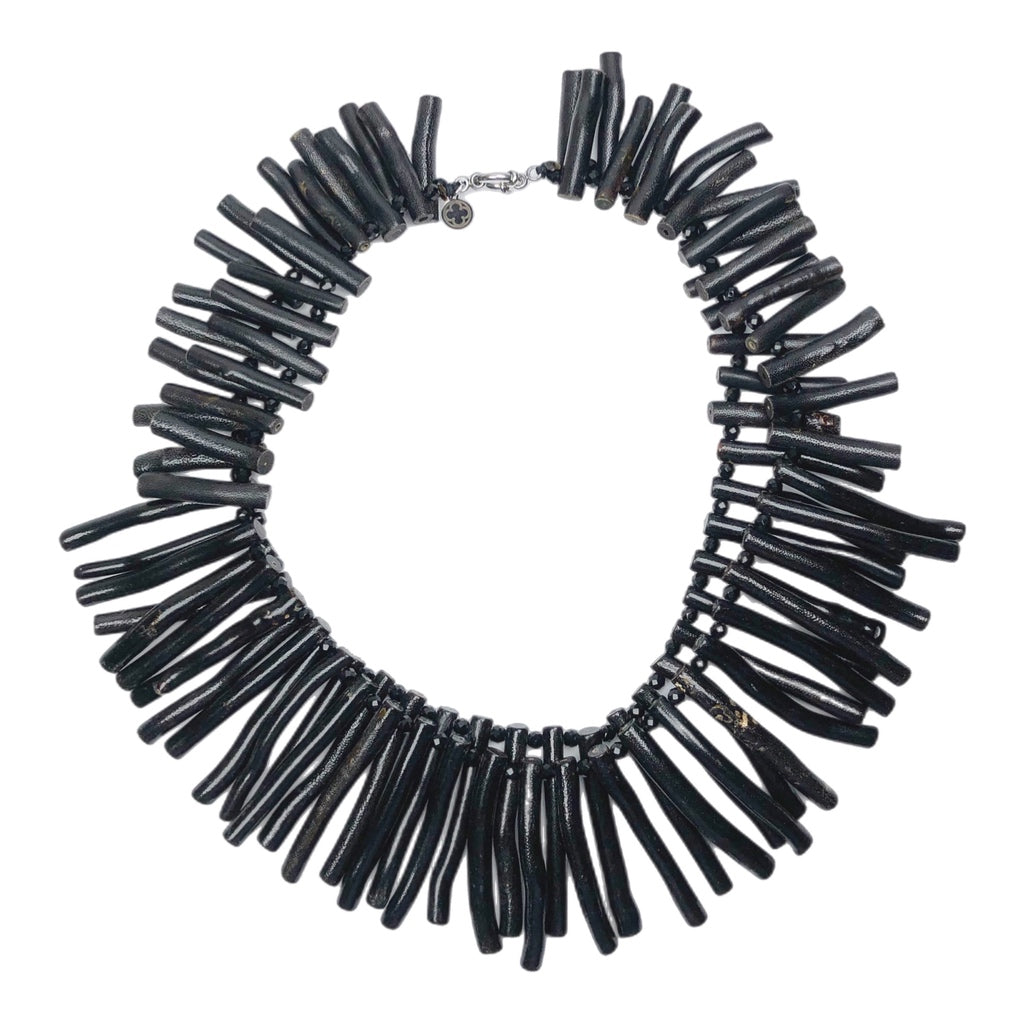 Black Coral Branch Necklace