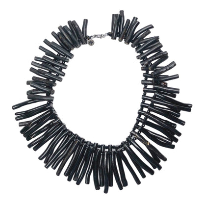 Black Coral Branch Necklace
