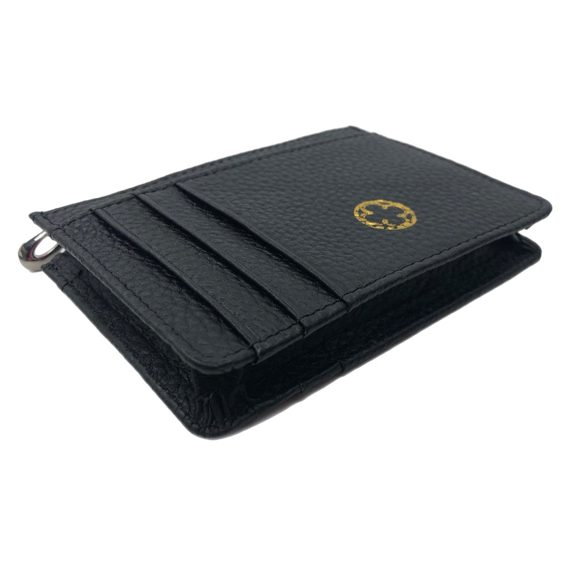 Black Leather Zip Wallet