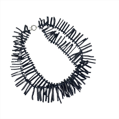 Black Coral Branch Necklace