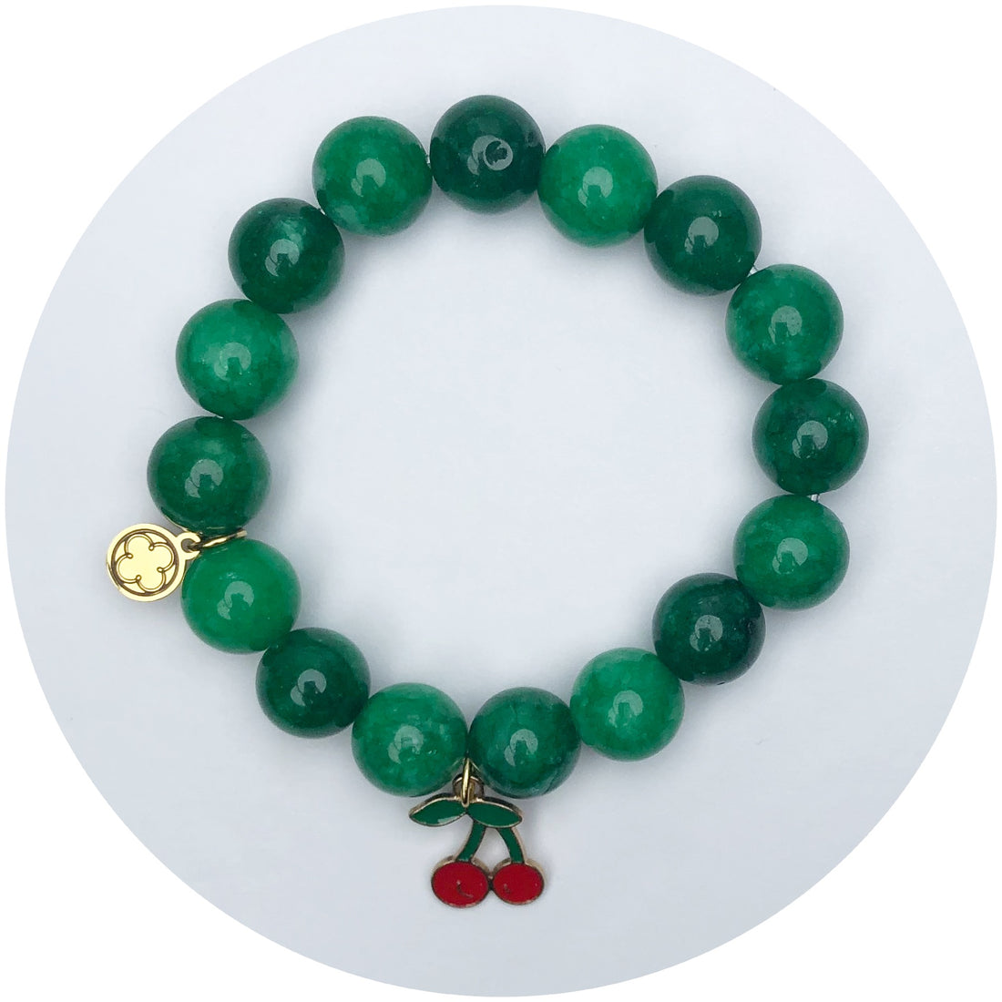 Verdant Jade with Cherry Pendant