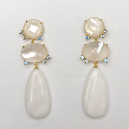 Mother of Pearl Teardrop Earring - Oriana Lamarca LLC