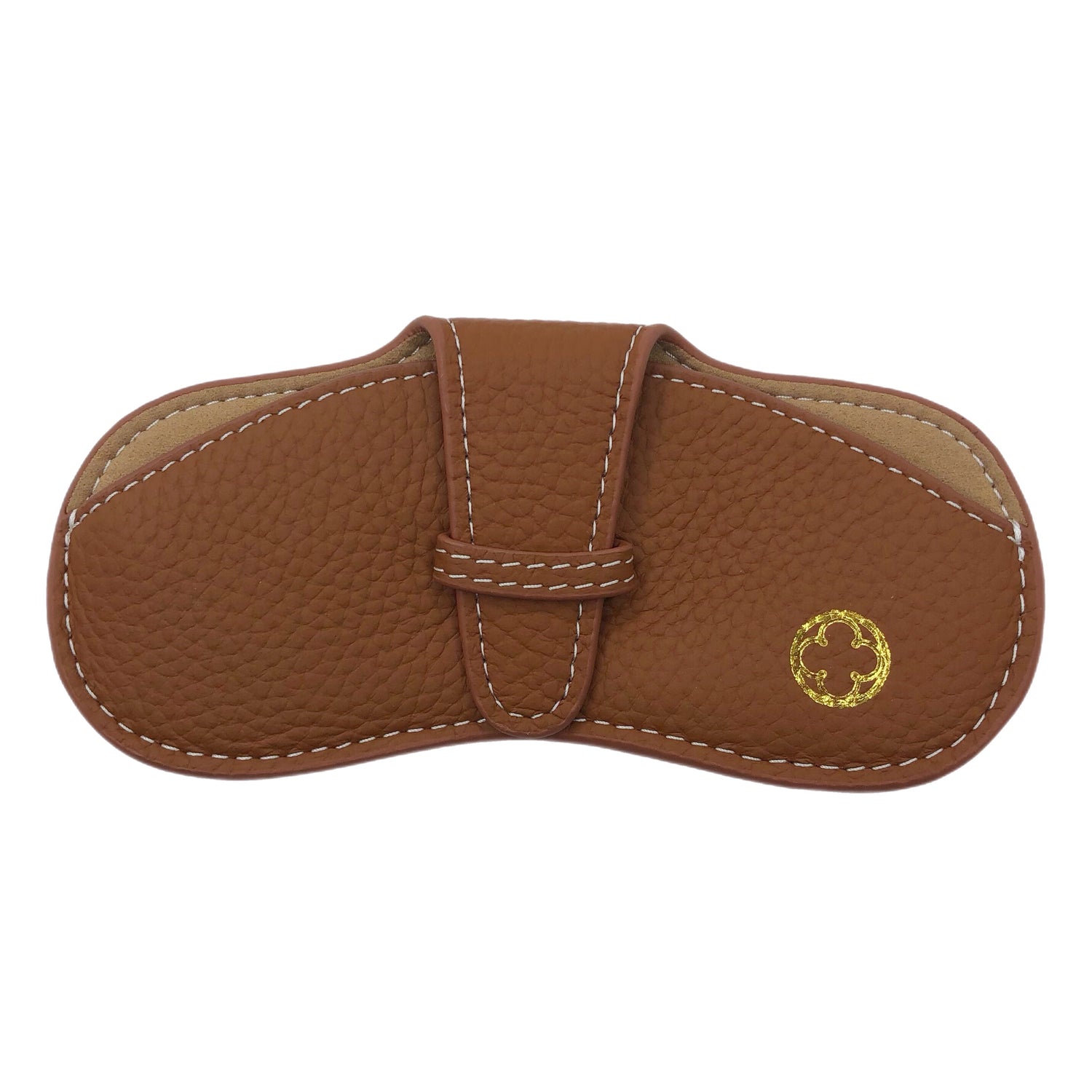 Camel Leather Glasses Case