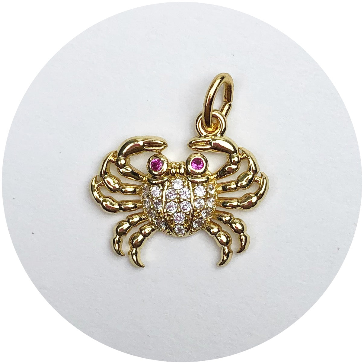 Pavé Crab Pendant