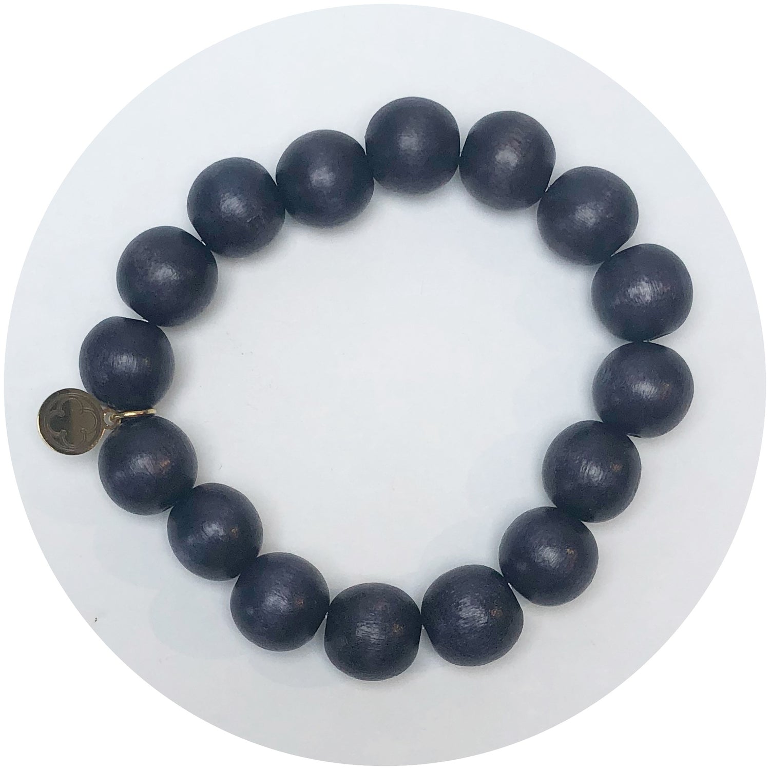 Ebony Wood Beaded Bracelet