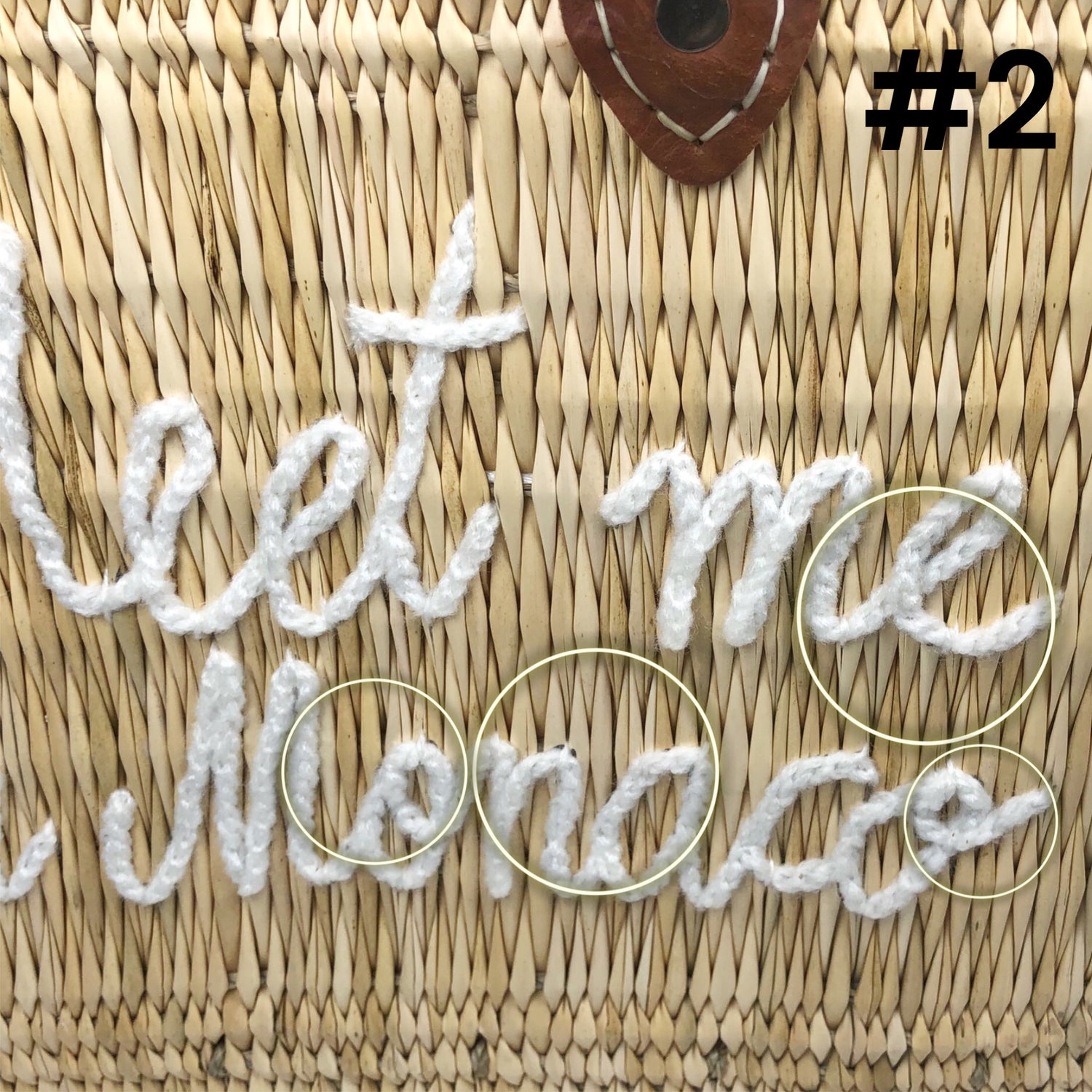 MEET ME IN MONACO LEATHER HANDLE REED BAG