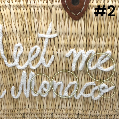 MEET ME IN MONACO LEATHER HANDLE REED BAG