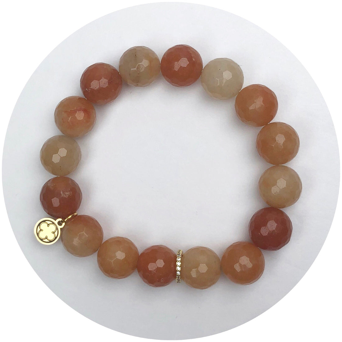 Autumn Jade with Gold Pavé Spacer