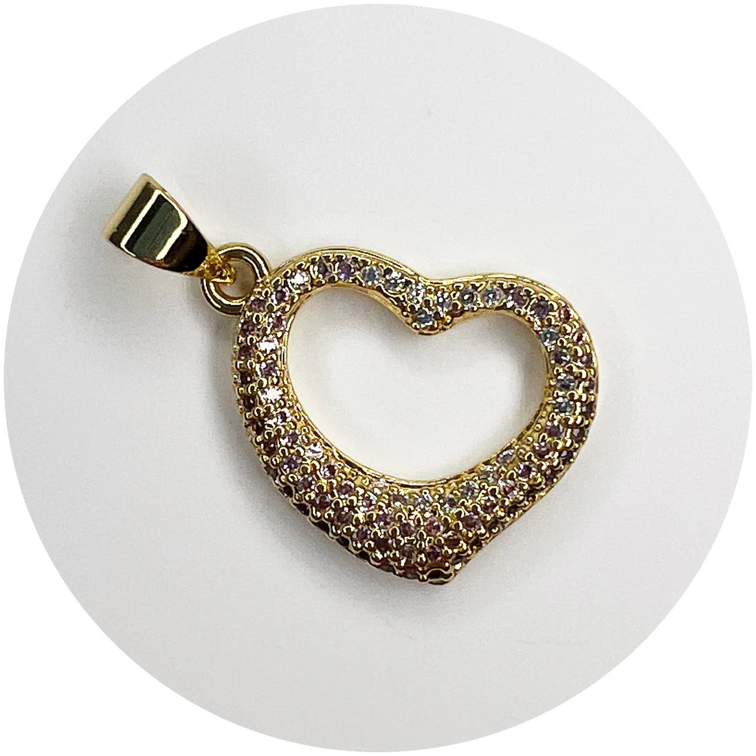 Bubble Heart Pavé Pendant