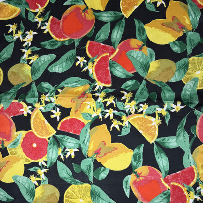 Petite Black Citrus Foulard