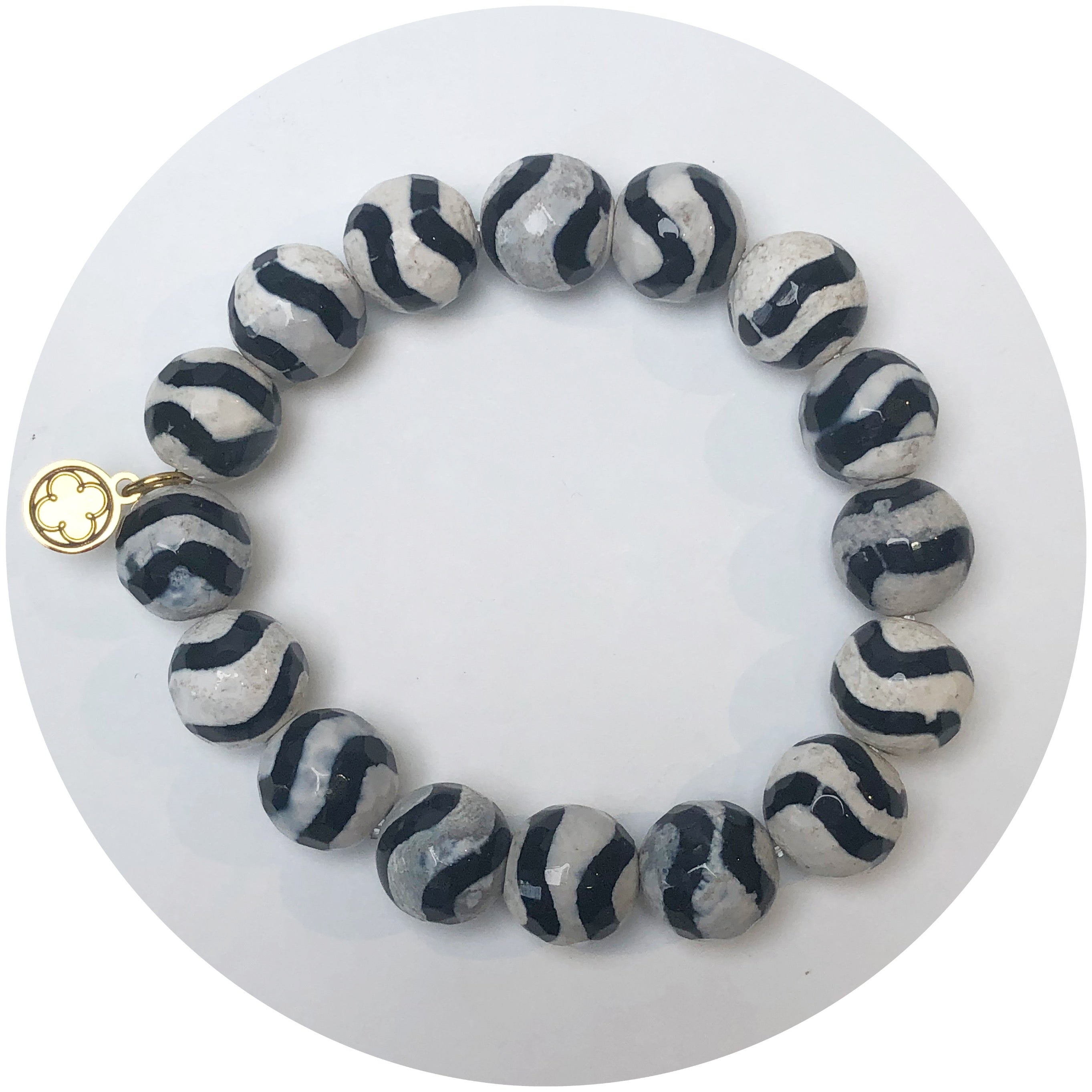 Tibetan Black Wave Beaded Bracelet