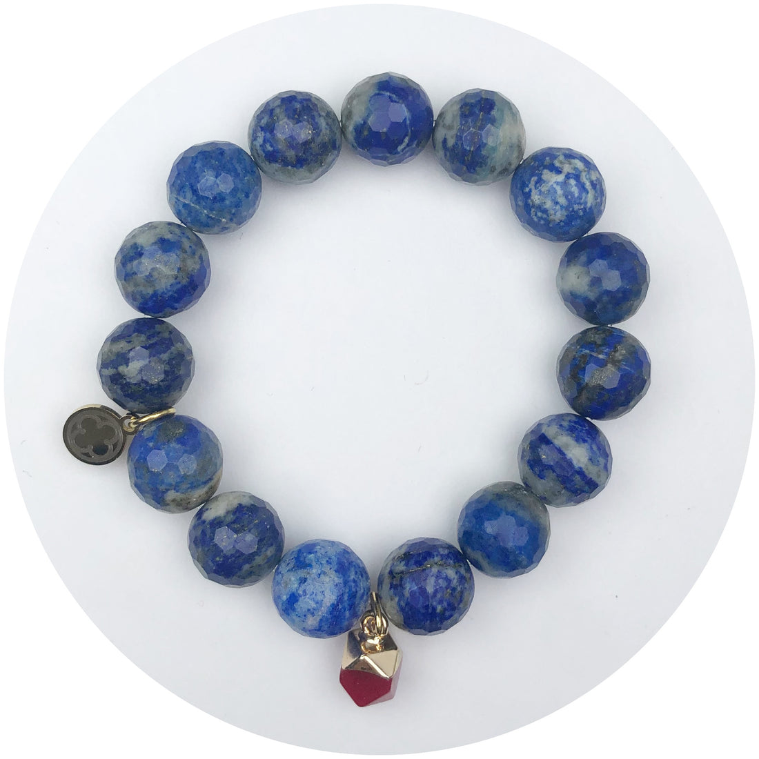 Sapphire Blue Jasper with Sangria Red Pendant