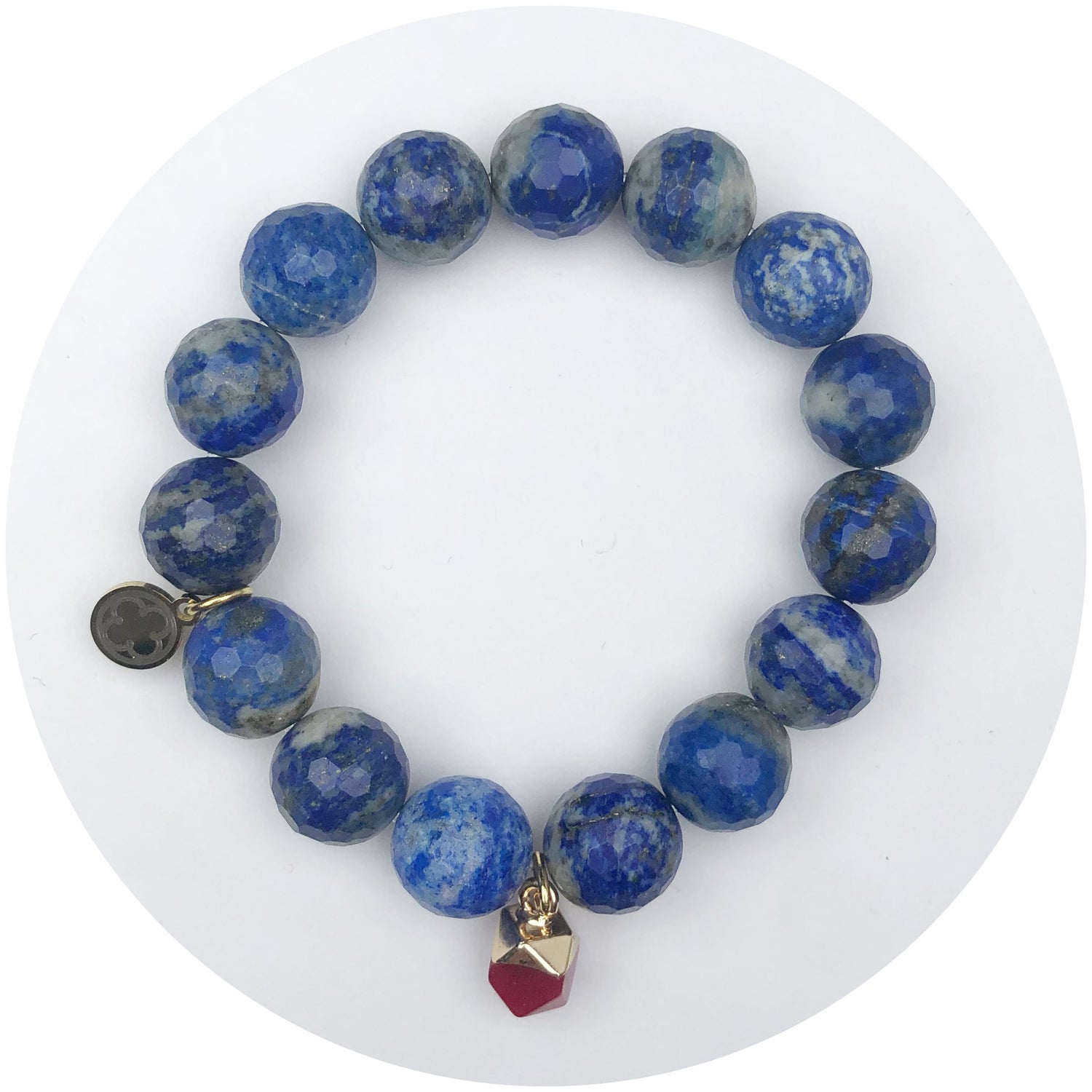 Sapphire Blue Jasper with Sangria Red Pendant