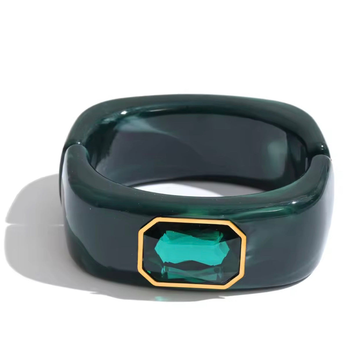 Isabella Emerald Acrylic Bangle
