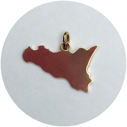 Sicily Island Gold Pendant