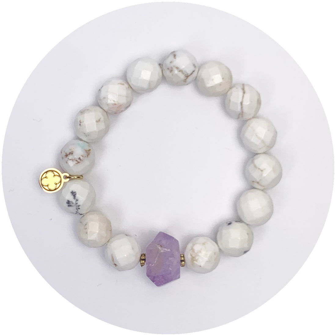 Light Creme Jasper with Light Ametrine Nugget Accent