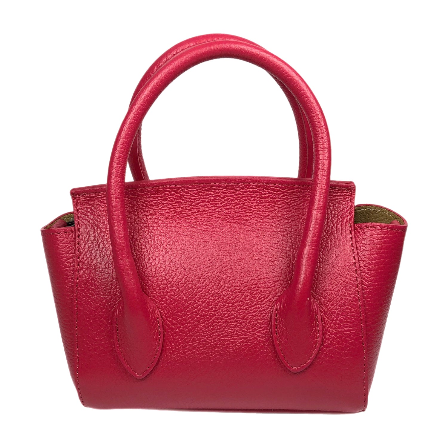 Martina Raspberry Leather Handbag