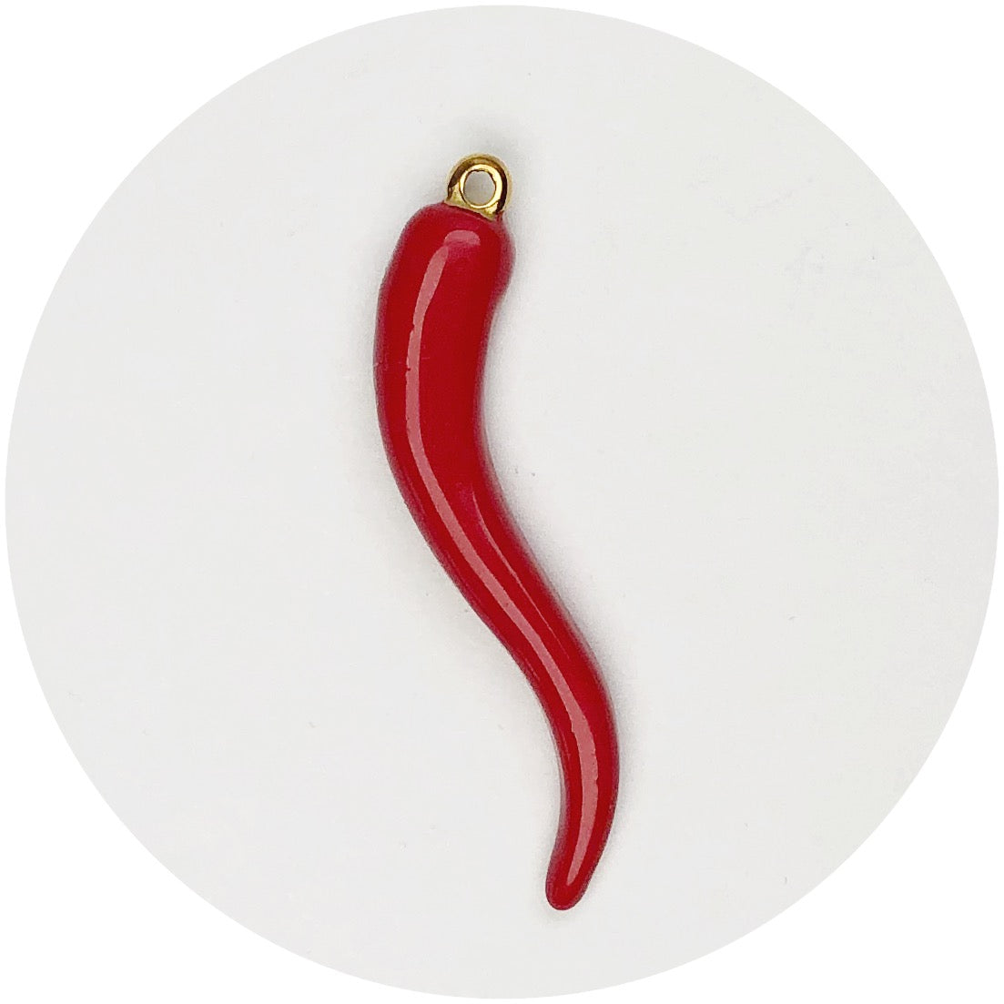 Large Red Horn Cornicello Pendant