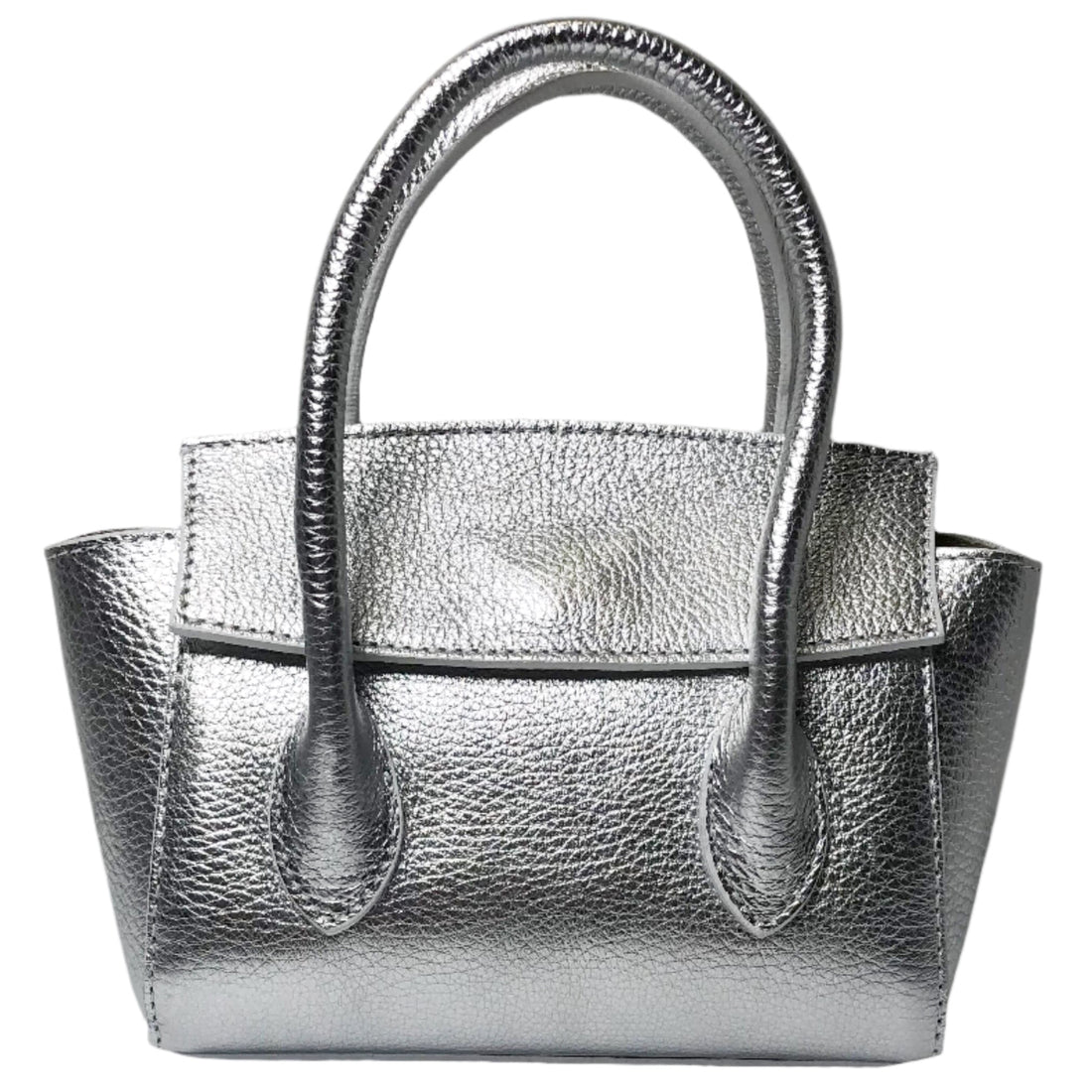 Martina Silver Leather Handbag