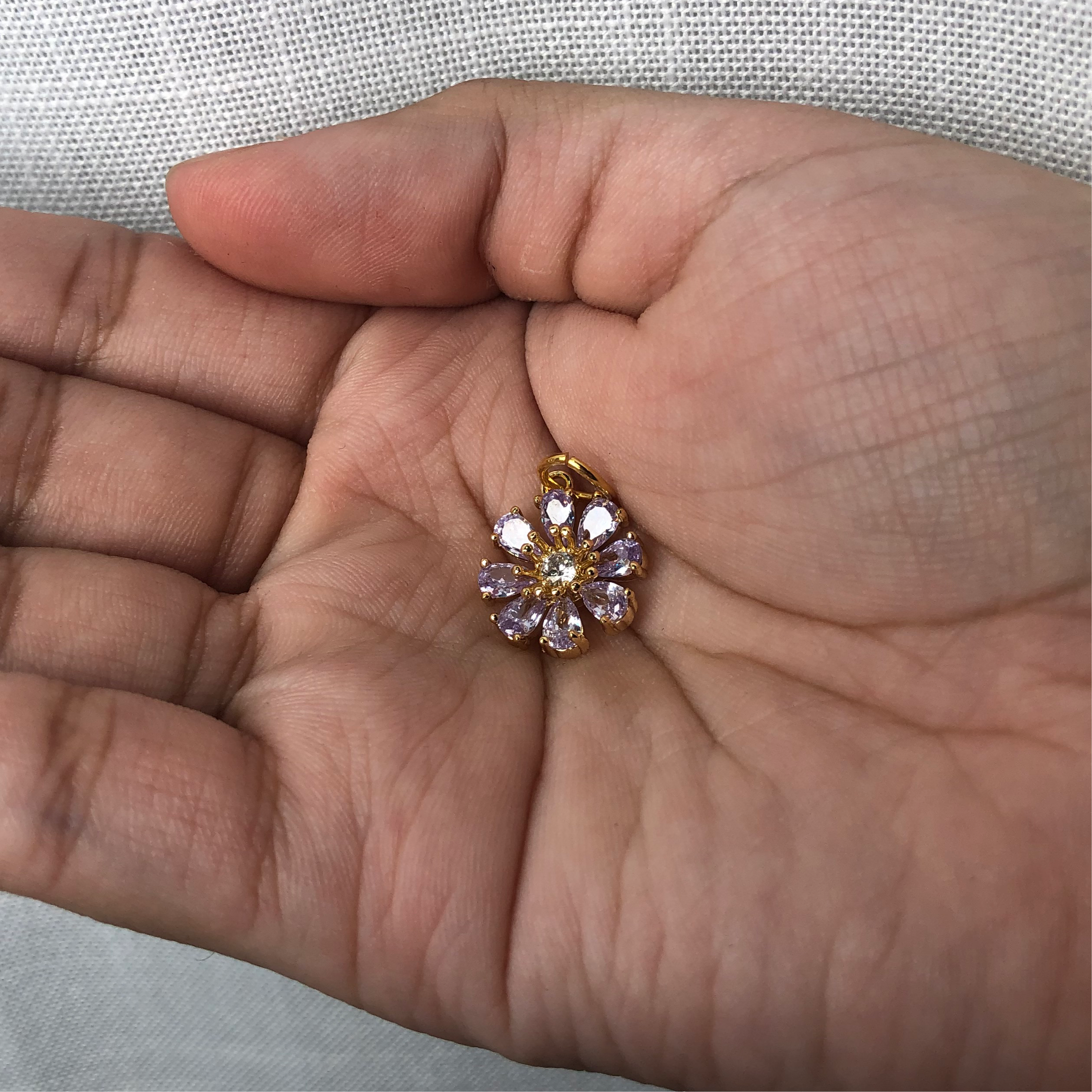 Lavender Daisy Pendant