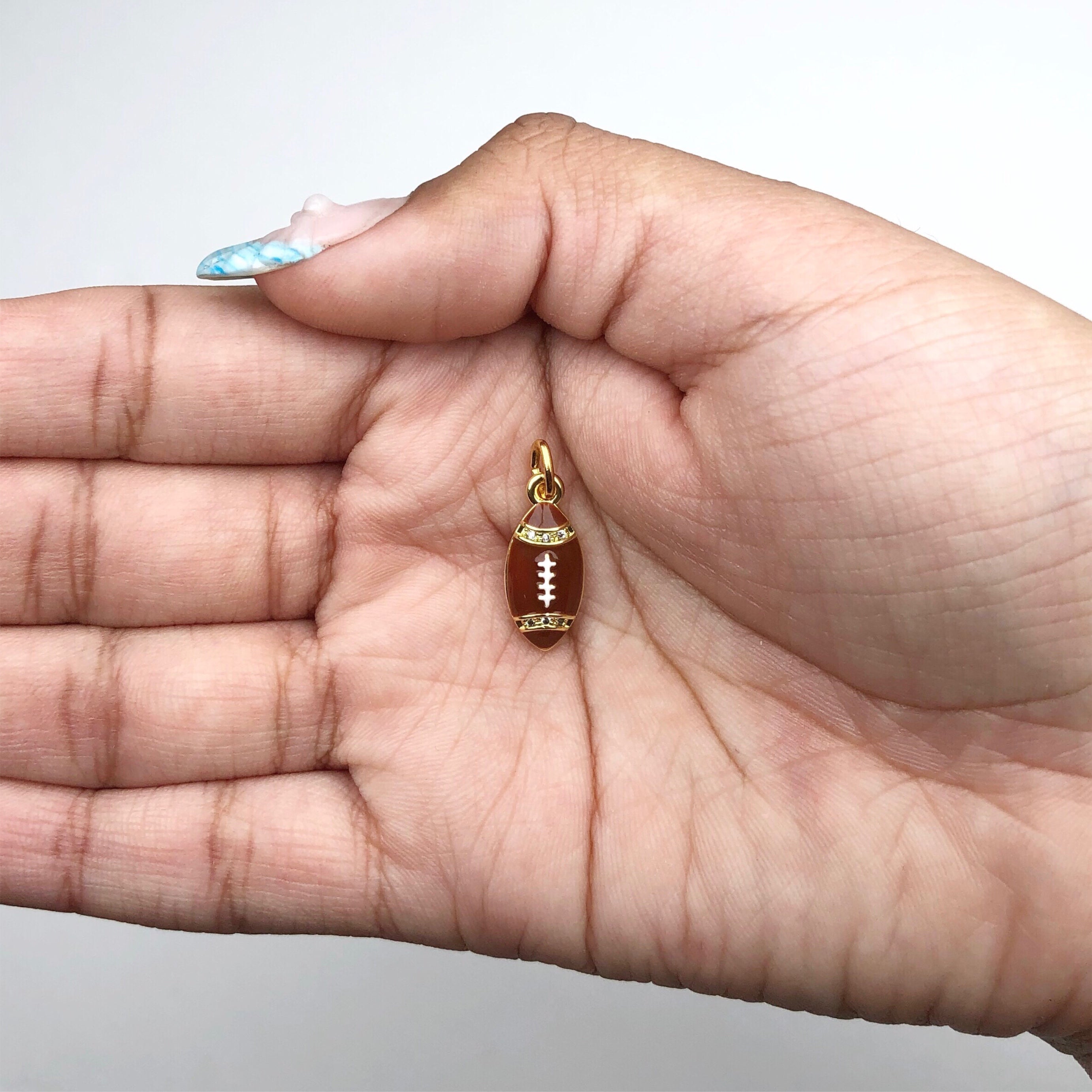 Pavé Football Pendant