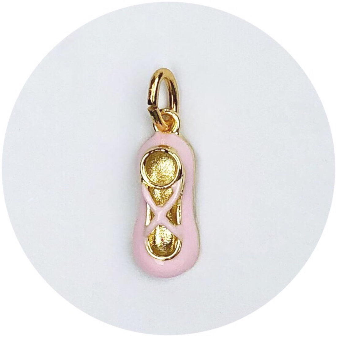 Pink Enamel Ballet Slipper Pendant