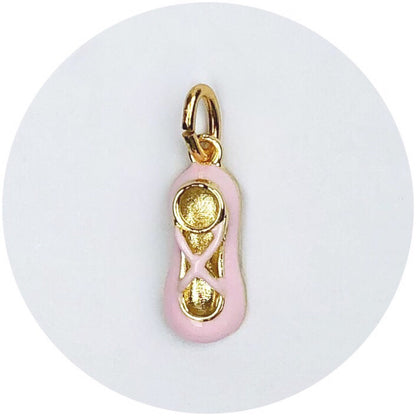 Pink Enamel Ballet Slipper Pendant