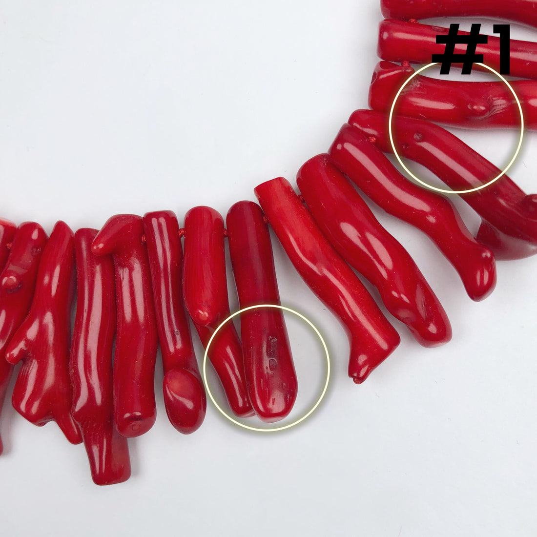 Red Coral Branch Necklace