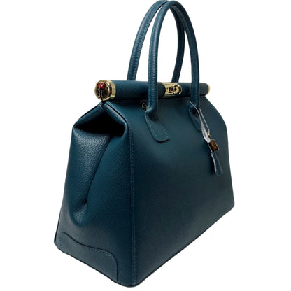 Caterina Teal Leather Handbag