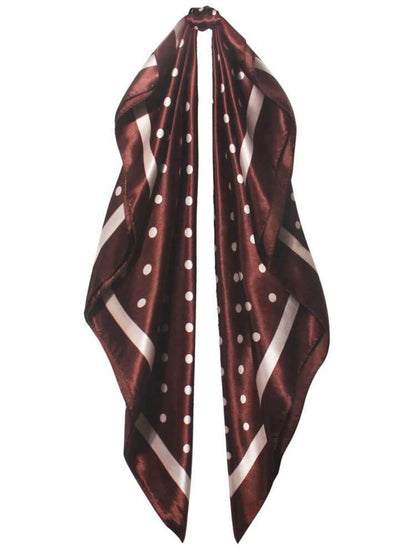Brown Polka Dot Medium Foulard