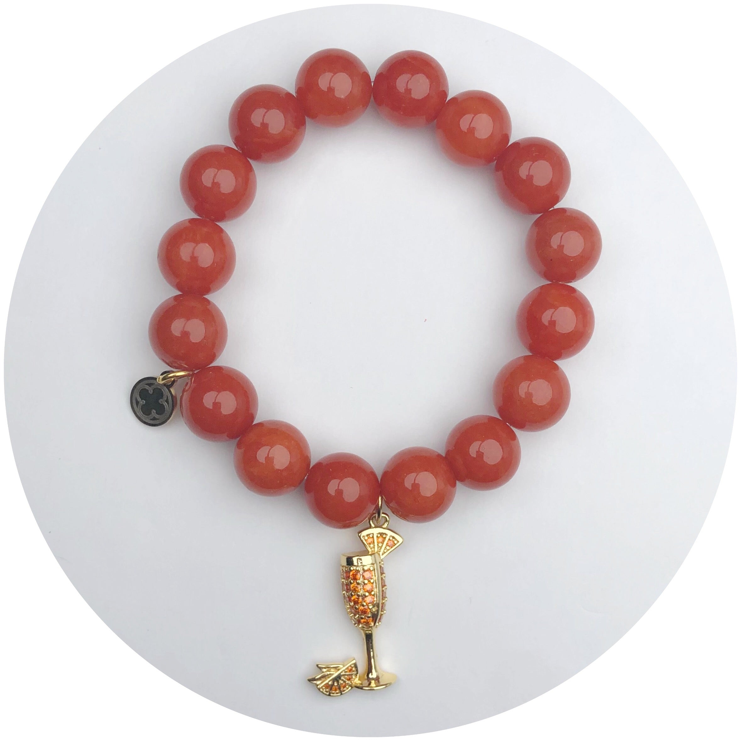 Fire Jade with Pavé Spritz Pendant