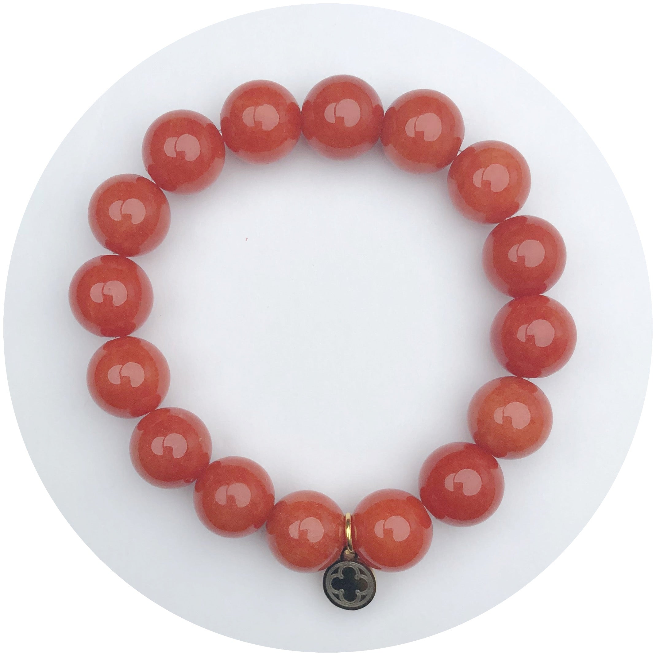 Fire Jade Beaded Bracelet