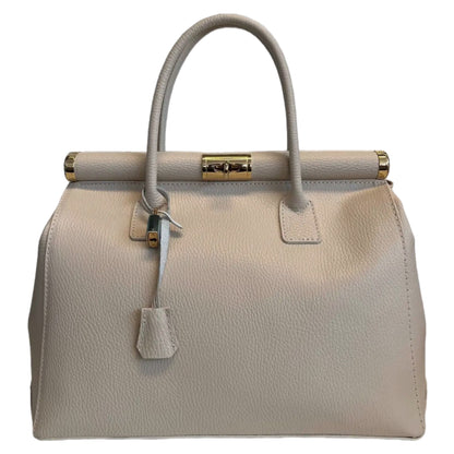 Caterina Creme Leather Handbag