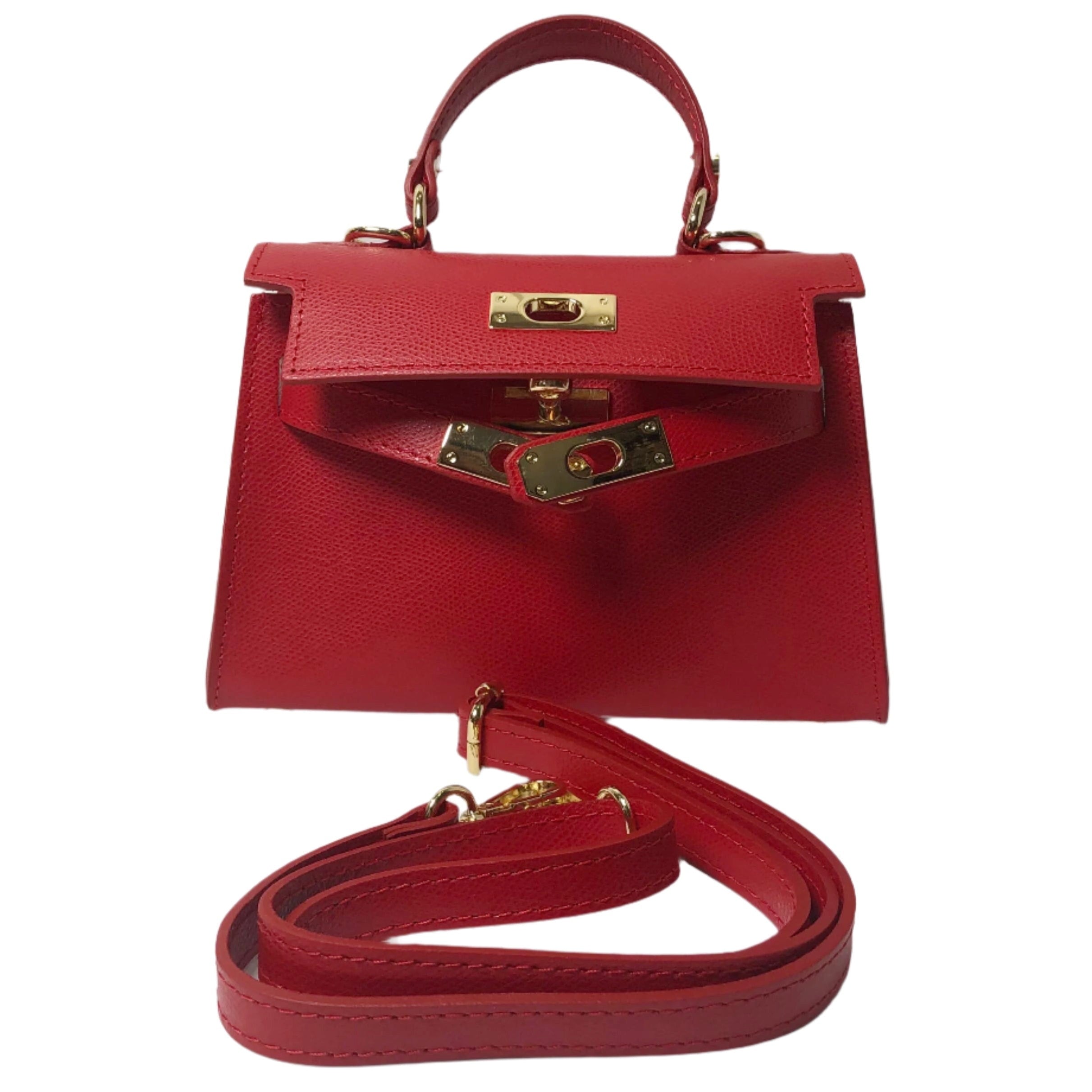 Sophie Red Leather Handbag