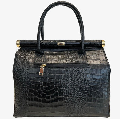 Caterina Leopard Pony Hair Leather Handbag